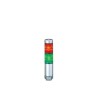 Patlite MPS Series Signal Tower, 2 Lights, LED, No Sounder, 24V AC/DC, Direct Mount, Silver, MPS-202-RG