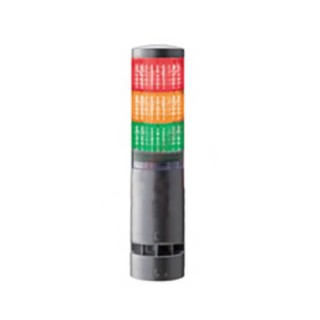 Patlite LA6 Series Clear Signal Tower Alarm, 5 RGB LED Lights, Multifunction, 26.4V DC, IP65 LA6-3DTNWN-RYG