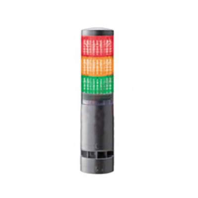 Patlite LA6 Series Clear Signal Tower Alarm, 5 RGB LED Lights, Multifunction, 26.4V DC, IP65 LA6-3DTNWN-RYG