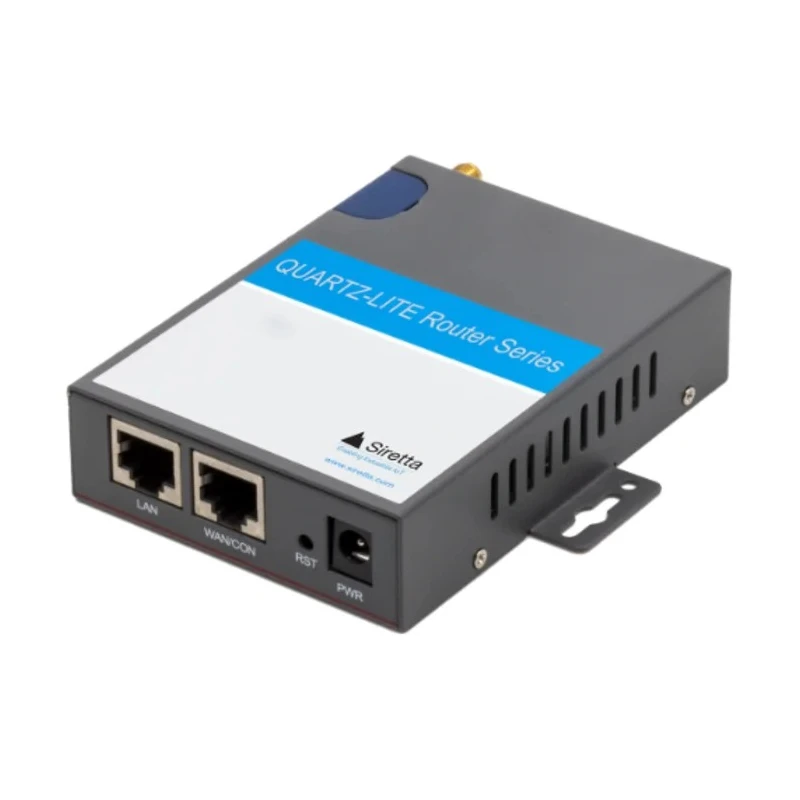 Siretta Industrial LTE Router QUARTZ-LITE-W21-LTE(EU) + ACC, 2 Port LAN, 12V DC, 150Mbps, Wall Mount