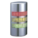 Patlite WE Series 3-Light Clear Signal Tower, LED, 24V AC/DC, Wall Mount, No Sounder, WE-302-RYG