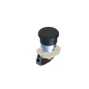 RS PRO Mushroom Push Button Switch ECX1 Panel Mount, 23 mm Cutout, Black, SPST, IP65