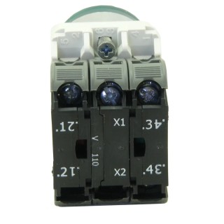 RS PRO Illuminated Push Button Switch, Momentary, Green, 1 NO/1 NC, 23mm, Panel Mount, IP65 Protection ECX1 Series 239-8194