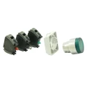 RS PRO Illuminated Push Button Switch, Momentary, Green, 1 NO/1 NC, 23mm, Panel Mount, IP65 Protection ECX1 Series 239-8194