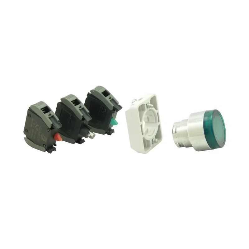 RS PRO Illuminated Push Button Switch, Momentary, Green, 1 NO/1 NC, 23mm, Panel Mount, IP65 Protection ECX1 Series 239-8194