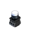 RS PRO ECX4 Series Illuminated Push Button Switch, Panel Mount, Momentary, White, 1 NO/1 NC, IP20/IP65, 24V, 30mm 239-8209