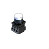 RS PRO ECX4 Series Illuminated Push Button Switch, Panel Mount, Momentary, White, 1 NO/1 NC, IP20/IP65, 24V, 30mm 239-8209
