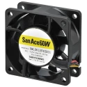 Sanyo Denki San Ace 9WL Axial Fan 24V DC 8.16W 84m³/h IP68 Waterproof 60x60x25mm Ball Bearing 