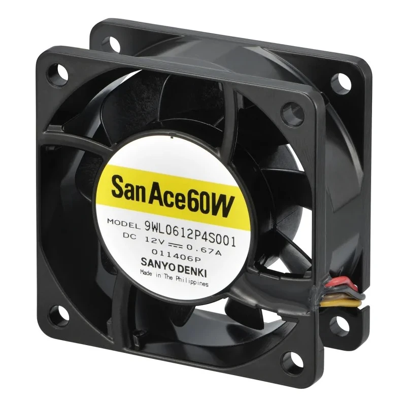 Sanyo Denki San Ace 9WL Axial Fan 24V DC 8.16W 84m³/h IP68 Waterproof 60x60x25mm Ball Bearing 