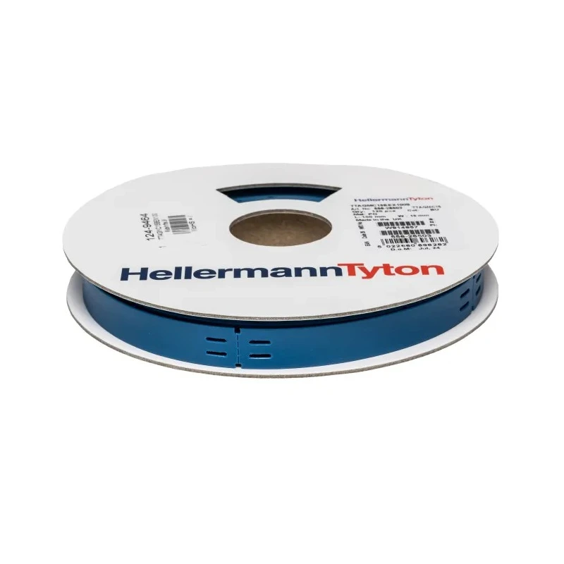 HellermannTyton Polyolefin Cable Labels, Blue Background, White Print, 100 mm x 15 mm 556-26503 TTAGMC15BEX100S-PO/MET-BU