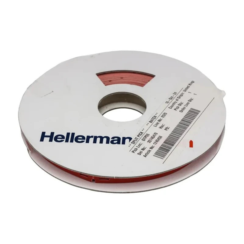 HellermannTyton Polyolefin Cable Labels, Red Background, Black Print, 100mm x 100mm, 120 Pack, 556-20091 TIPTAG11X100RD-PO-RD