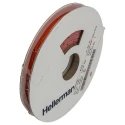 HellermannTyton Polyolefin Cable Labels, Red Background, Black Print, 100mm x 100mm, 120 Pack, 556-20091 TIPTAG11X100RD-PO-RD