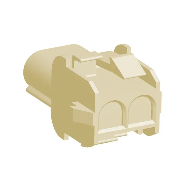 TE Connectivity Universal MATE-N-LOK Female Connector Housing, 2 Way, 1 Row, 6.35 mm Pitch, Panel Mount, Nylon, 1-1703062-2