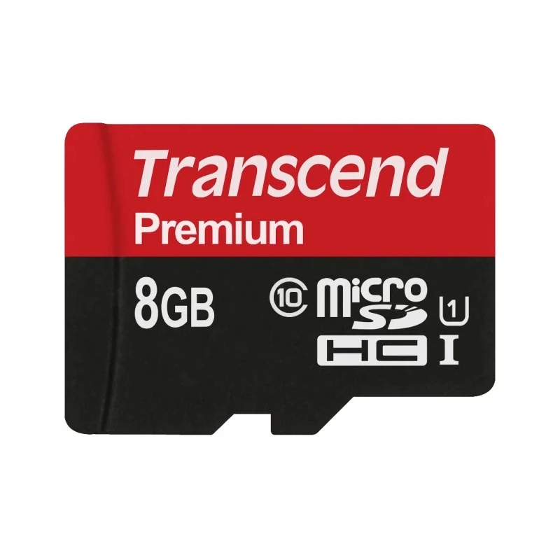 Transcend 8GB MicroSDHC microSD Memory Card, Class 10, UHS-I U1 TS8GUSDU1