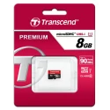 Transcend 8GB MicroSDHC microSD Memory Card, Class 10, UHS-I U1 TS8GUSDU1