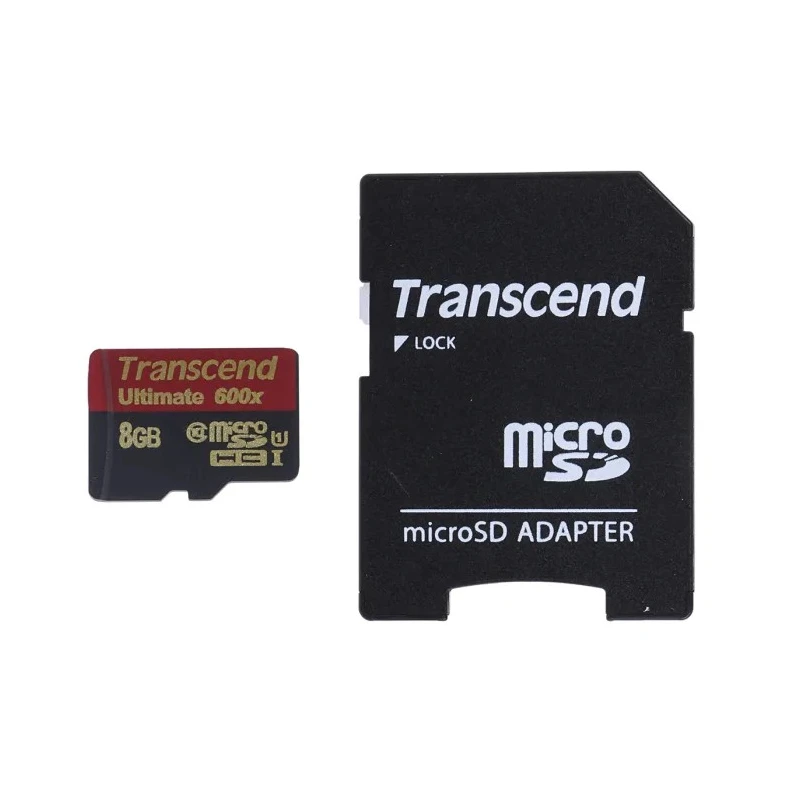 Transcend 8GB MicroSDHC Memory Card, UHS-I U1, Class 10, TS8GUSDHC10U1