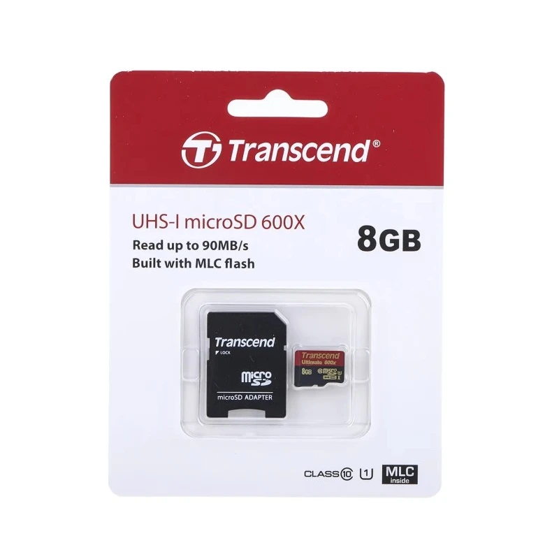 Transcend 8GB MicroSDHC Memory Card, UHS-I U1, Class 10, TS8GUSDHC10U1