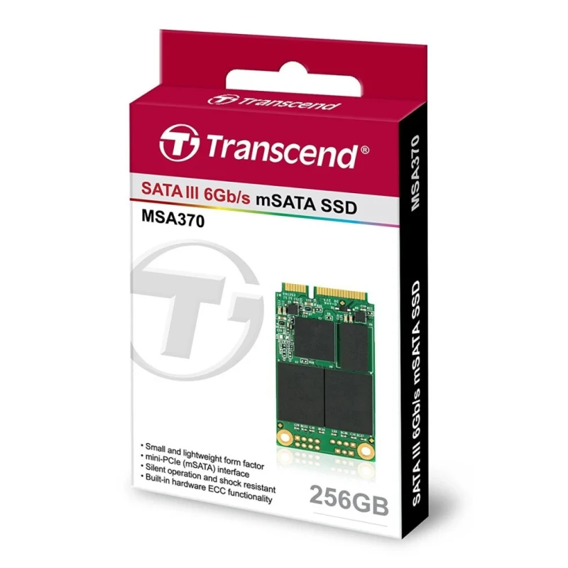 Transcend MSA370 mSATA Internal SSD 256GB, SATA III, MLC NAND Flash 