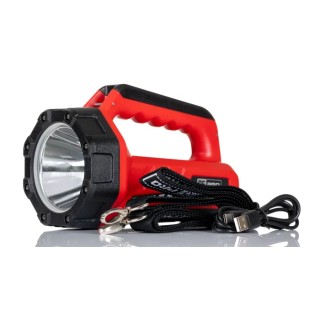 RS PRO Rechargeable LED Hand Lamp, 1300 lm, 3.7V Li-ion, USB Type-C, IPX6, Black/Red 239-7023