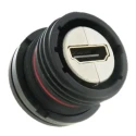 Amphenol Socapex 20-Way Straight Female HDMI Connector, Nut Mount, Cadmium Plated, HDMIFTV2AGF459
