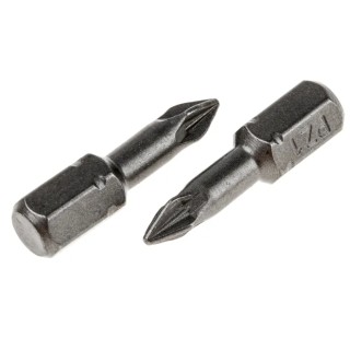 RS PRO Screwdriver Bit Set, PZ1, 1/4 in Hex Drive, 25 mm, 10 Pieces, Torsion Zone, 125-0340
