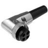 RS PRO Circular Cable Connector, Miniature Plug, Female, Right Angle, Zinc Alloy, 4 Contacts, Crimp Termination, ZC 125-1078
