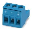 Phoenix Contact MSTB Series Pluggable Terminal Block, 3-Contact, 5.08 mm Pitch, 1 Row, Blue, Screw Connection, 1161197