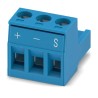Phoenix Contact MSTB Series Pluggable Terminal Block, 3-Contact, 5.08 mm Pitch, 1 Row, Blue, Screw Connection, 1161197
