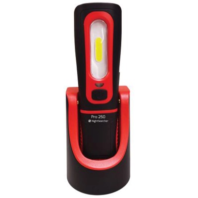 Nightsearcher Rechargeable LED Inspection Lamp 250 lm Hanging Handheld Polycarbonate ABS NSPRO250
