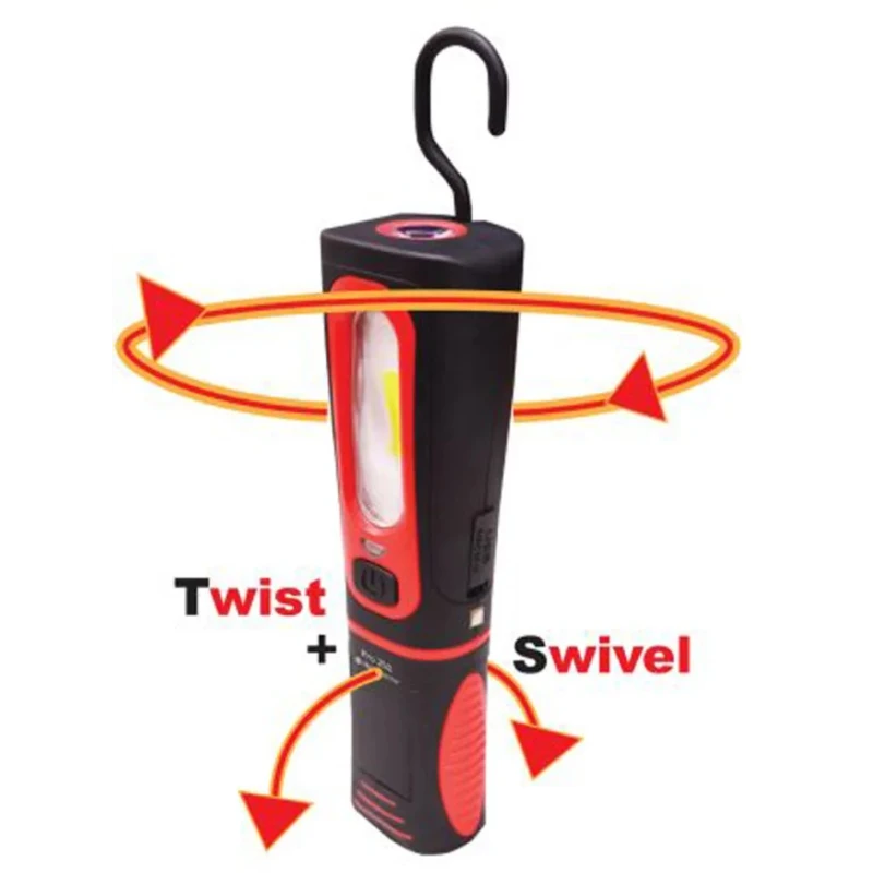Nightsearcher Rechargeable LED Inspection Lamp 250 lm Hanging Handheld Polycarbonate ABS NSPRO250