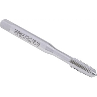 Dormer Threading Tap M6 Metric, Straight Flute, Machine Tap, HSS, 66mm Length, E500M6NO1