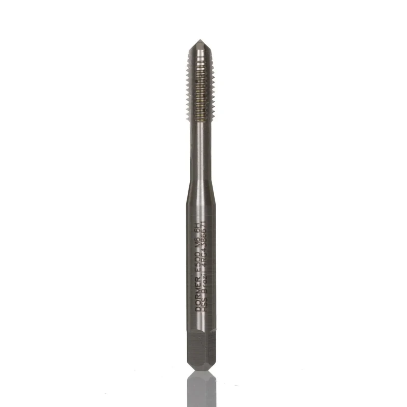 Dormer Threading Tap M6, Metric Standard, HSS, Machine Tap, Straight Flute E500M6NO2