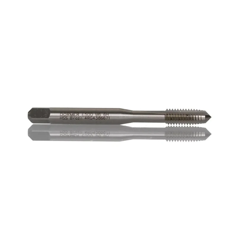 Dormer Threading Tap M6, Metric Standard, HSS, Machine Tap, Straight Flute E500M6NO2