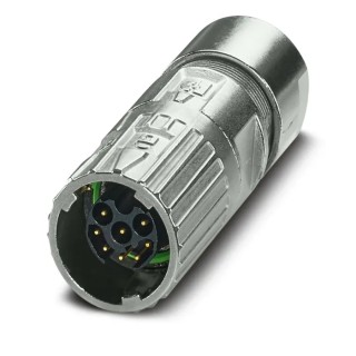 Phoenix Contact Circular Connector, 8 Contacts, Cable Mount, M17, Plug, Male, 8A, IP67/IP68, Straight, Crimp 1629016