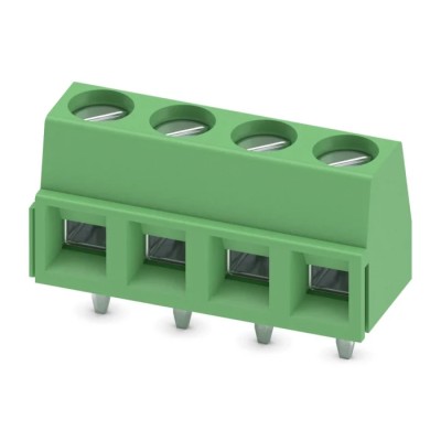 Phoenix Contact MKDSN Series PCB Terminal Block, 4 Contacts, 5 mm Pitch, 1 Row, 400V, Polyamide, Screw, Green 1729034
