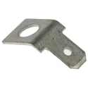 RS PRO Silver Uninsulated Male Spade Connector, Stud Termination, 4.75 x 0.5 mm Tab Size, Angled, Brass Tin-Plated 125-1982