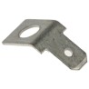 RS PRO Silver Uninsulated Male Spade Connector, Stud Termination, 4.75 x 0.5 mm Tab Size, Angled, Brass Tin-Plated 125-1982