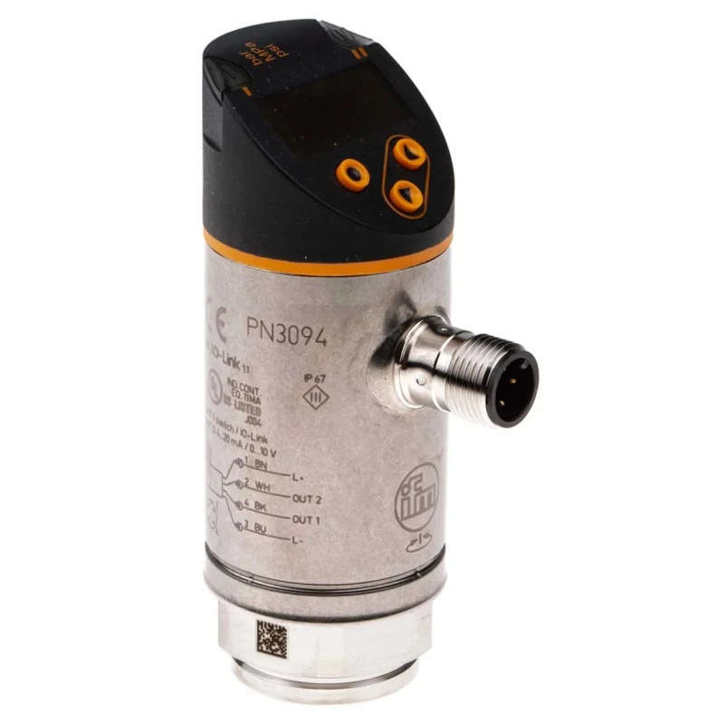 ifm electronic PN Series Pressure Sensor PNP NO/NC Analogue Output -1 to 10 bar Relative Reading PN3094