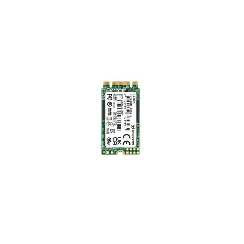 Transcend M.2 Internal SSD 128GB SATA III TLC, Low Profile, AES Encryption, MTS552T2