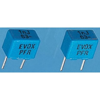 KEMET PFR510 Film Capacitor, 220pF, 100V DC, 63V AC, ±5% Tolerance, Through Hole, 