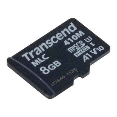 Transcend Industrial Grade MicroSDHC microSD Card, 8GB, U1, A1, MLC NAND, TS8GUSD410M