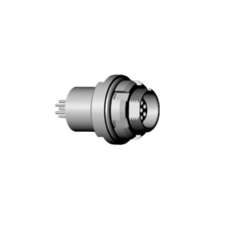 RS PRO Circular Connector 5 Contacts Panel Mount M14 Socket Female IP68 Chrome Plated Brass 6.8A 240-6418