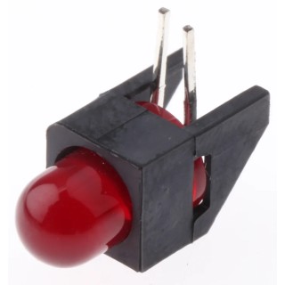 Broadcom Red Right Angle PCB LED Indicator HLMP-3301-F00B2, 1 LED, 2.4V, 60° Viewing Angle, GaP Material