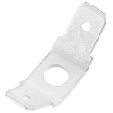 RS PRO Silver Uninsulated Male Spade Connector, Stud Termination, Angled, Brass, Tin Plated, 6.35 x 0.8 mm Tab Size 125-1989