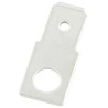 RS PRO Silver Uninsulated Male Spade Connector Stud, 6.35 x 0.8 mm Tab Size, Brass, Tin Plated 125-2004
