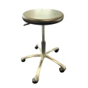RS PRO Black Plastic Adjustable Stool, Wheeled, 4 kg Capacity, Height 43–63 cm 125-2401