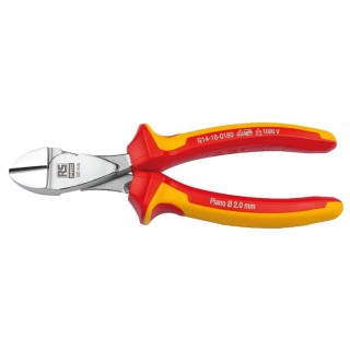 RS PRO VDE Approved Diagonal Side Cutter, 1000V Insulated, 180mm, Chrome Finish 125-3071