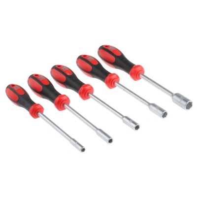 RS PRO Hexagon Nut Driver Set VDE/1000V Approved, 5 Piece, Chrome Vanadium Steel, 125 mm Blade 125-3062