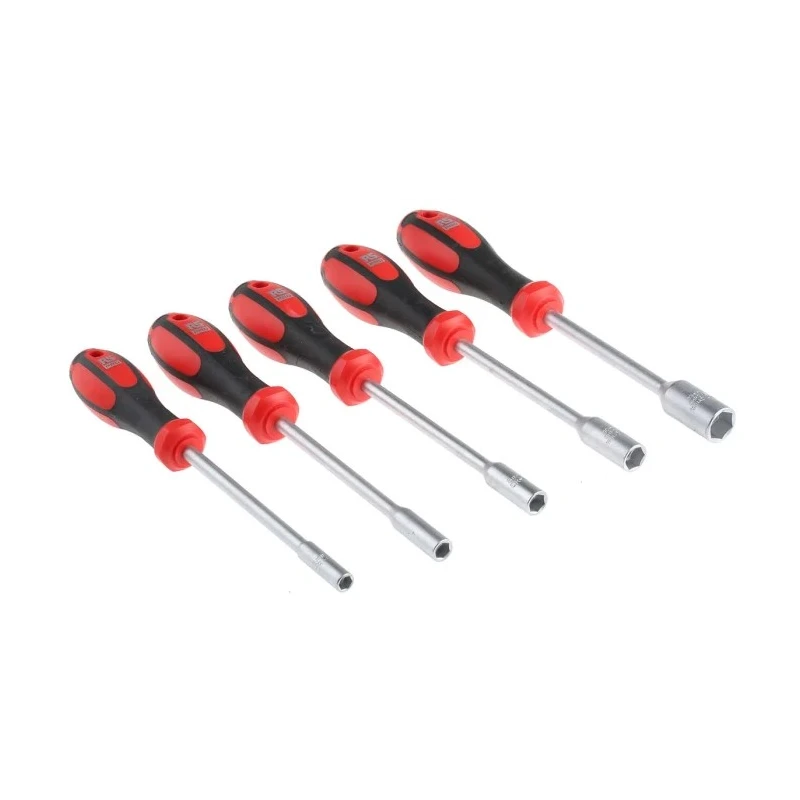 RS PRO Hexagon Nut Driver Set VDE/1000V Approved, 5 Piece, Chrome Vanadium Steel, 125 mm Blade 125-3062