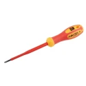 RS PRO Insulated Slotted Screwdriver 100 mm Blade, VDE 1000V Approved, Ergonomic Handle, 125-3079